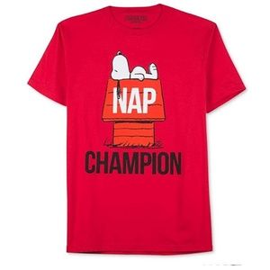 Jem Men's Peanuts Nap Champion Graphic T-Shirt XL